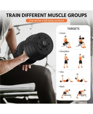 66lb Adjustable Dumbbell Set