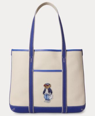 Polo Bear Canvas Medium Shopper Tote Bag