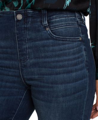 Petite Mid-Rise Gia Straight Glider Jeans