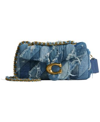 COACH Quilted Tabby Medium Repurposed Denim Patchwork Shoulder Bag