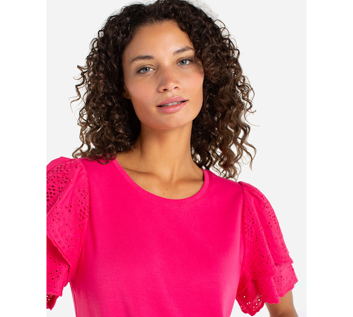 Liverpool Los Angeles Women's Crewneck Knit-To-Woven T-Shirt