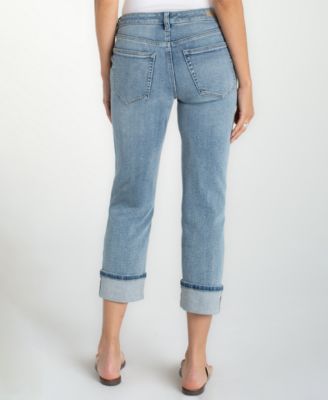 Women's Marley Mid Rise Cropped Girlfriend Cuffed Jeans