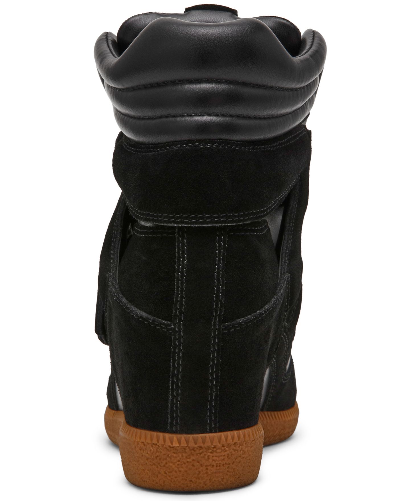 Женские кроссовки Steve Madden Mavis High Top Wedge, цвет: Чёрный замшевый — фото 3