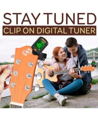 36" 3/4 Scale Acoustic Guitar Kit - 6-String Cutaway Body with Accessories, Orange (PGA550CAOR)