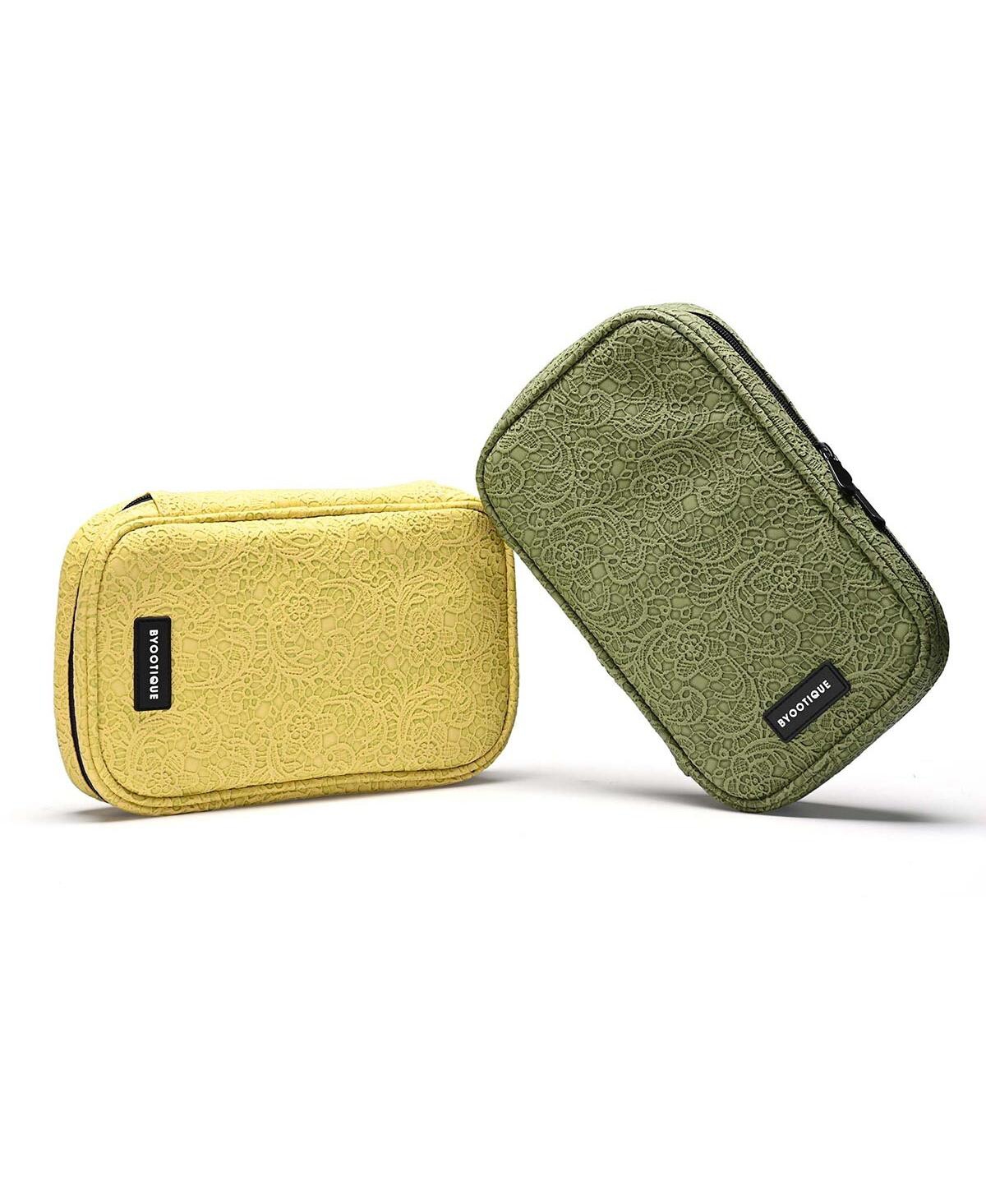 Byootique Travel Makeup Brush Holder Bag Cosmetic Brush Organizer Rococo 2 Pack