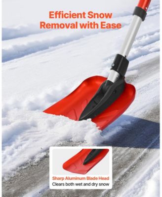 Foldable Snow Shovel, 9" Wide, Adjustable 36"-40", D-Handle, Lightweight Aluminum Alloy, Car/Camping