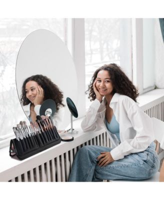 Makeup Brush Holder Bag Foldable Cosmetic Case ForgetMeNot Pink Artist