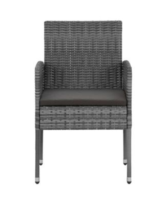 Outdoor Dining Set Grey PE rattan Medium Durable