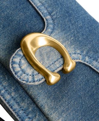 Tabby Medium Regenerative Cotton Denim Shoulder Bag 26 