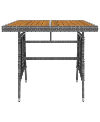 Outdoor Dining Set Grey PE rattan Standard Durable