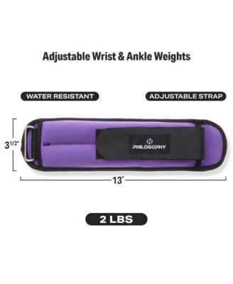 Adjustable Ankle/Wrist Weights, Set of 2 - 2 lb Each, 4 lb Total for Strength Training and Fitness