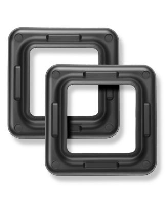 Aerobic Exercise Adjustable Step Platform Risers, 2 Pack - Black