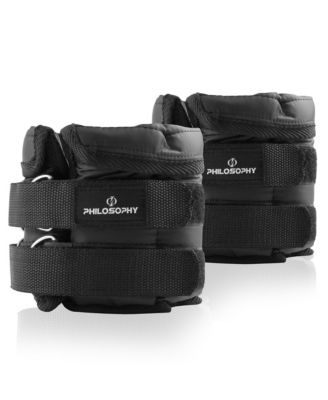 5 LB Adjustable Ankle Wrist Weights Pair, Arm Leg Weight Straps Set, 2.5 LB each with Removable Weights
