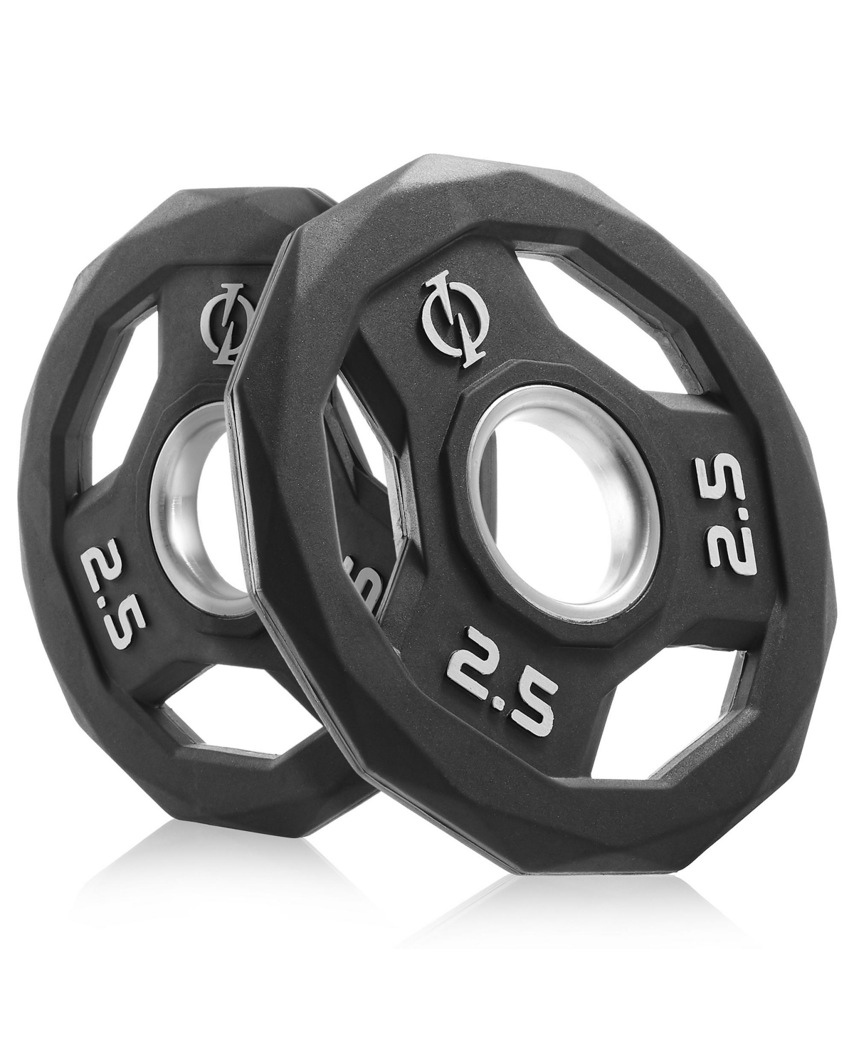 Philosophy Gym Set of 2 Rubber Coated 2-inch Olympic Grip Weight Plates ( Lb each) for Weightlifting