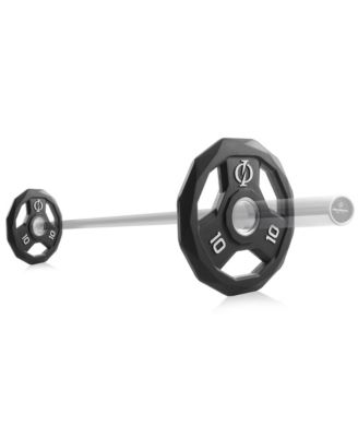 Set of 2 Rubber Coated 2-inch Olympic Grip Weight Plates (10 LB each) for Weightlifting