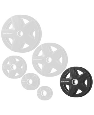 Set of 2 Rubber Coated 2-inch Olympic Grip Weight Plates (25 LB each) for Weightlifting