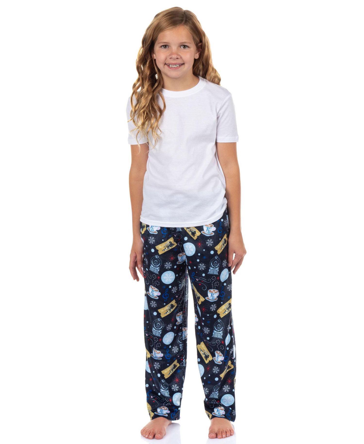 The Pajama Pants Boys' Kids Hot Cocoa Golden Ticket Christmas Movie Loungewear