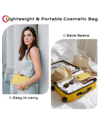 Travel Makeup Brush Holder Bag Cosmetic Brush Organizer Rococo Yellow