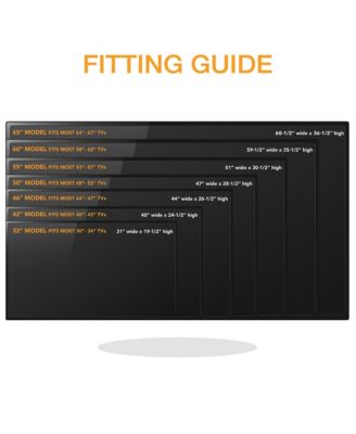 Outdoor TV Cover - 65" Model For 63" - 67" Flat Screens - Slim Fit - Weatherproof Weather Dust Resistant Television Protector - Black