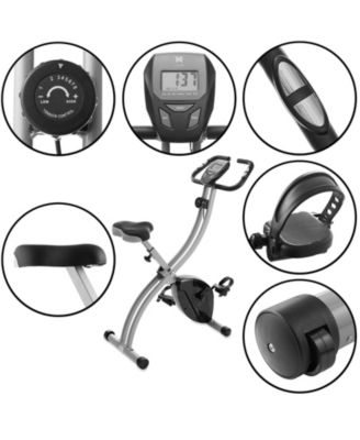 Indoor Cycling Bike - Folding, Upright Stationary Exercise Cycle with Magnetic Resistance