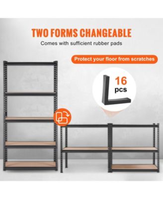 5-Tier Storage Shelving Unit, Adjustable, 2000-Lb Capacity, 35"L x 18"W x 71"H, Heavy-Duty Utility Rack