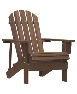 Garden Chair Brown Solid Fir Wood 27.4 x 34.1 x 35.2 in Ergonomic