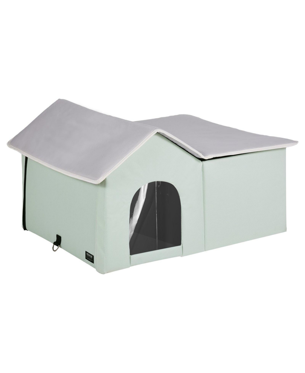 Cozito Large Heated Foldable Outdoor Cat Shelter, Green