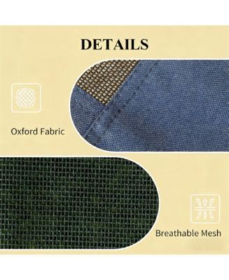 Elevated Portable Dog Cot with Pad and legs in Dark Blue