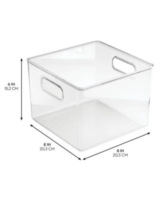 Pantry Storage Bin with Handles - Set of 2 - Clear