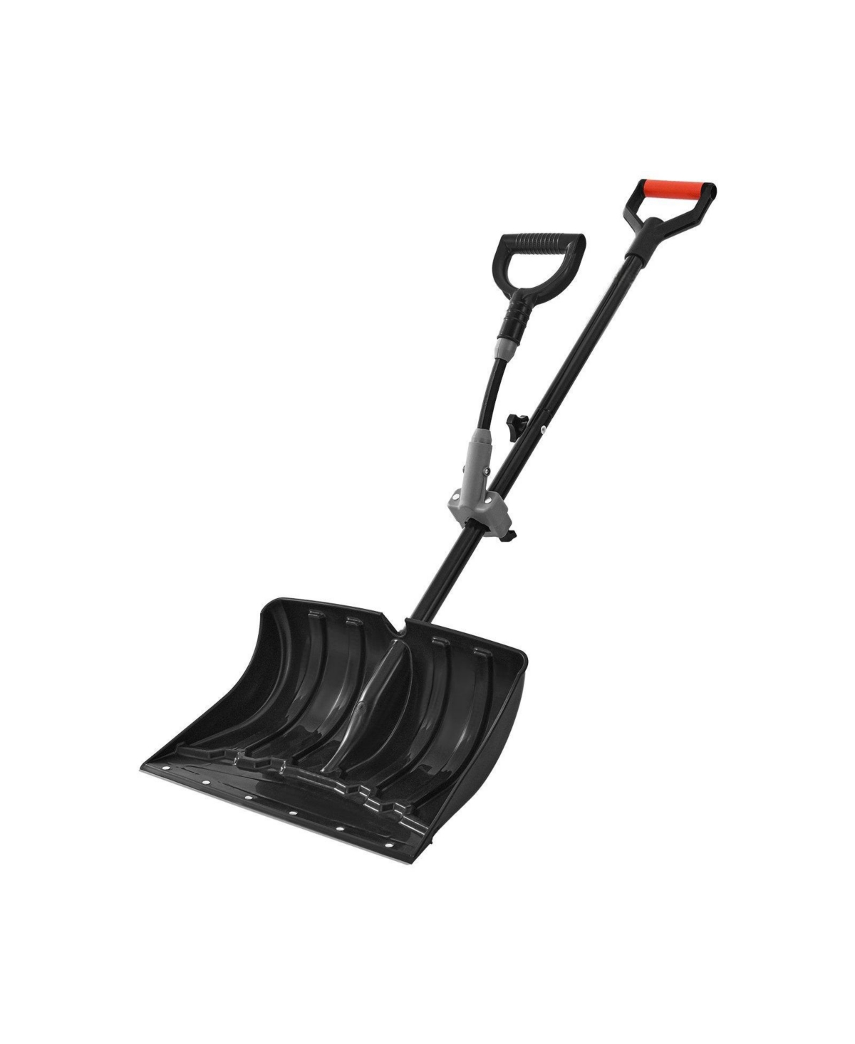 Mecale Snow Shovel, 18" Wide Plastic Blade, Assist D-Handle, Non-Slip Grip, Lightweight Driveway Snow Shovel