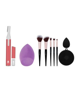 Complete Beauty Tool Kit – 7 Brushes, Blending Sponge & Precision Eyelash Trimmer