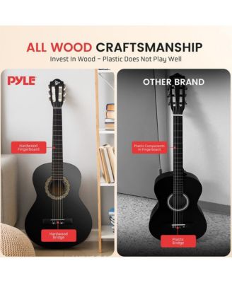 34" 6-String Classic Guitar with Digital Tuner and Accessory Kit (Black