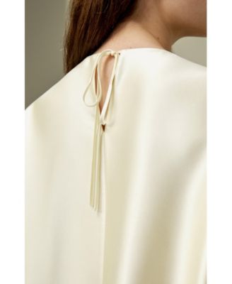 Women's Relaxed Silk Crewneck Blouse