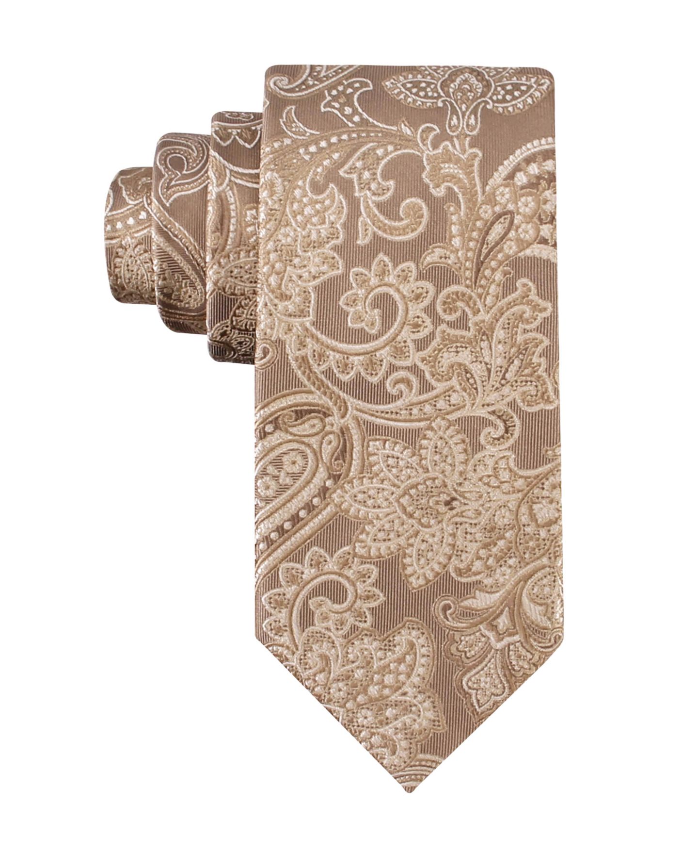 Мужской галстук Tommy Hilfiger Victoria Paisley Tie, цвет: Серо-коричневый — фото 1
