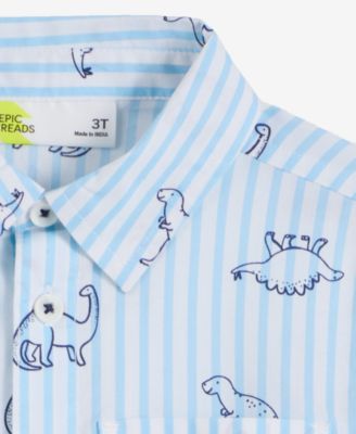 Epic Threads Toddler Boys' 12M-5T Cotton Printed Shirt & Shorts, 2-Piece Set