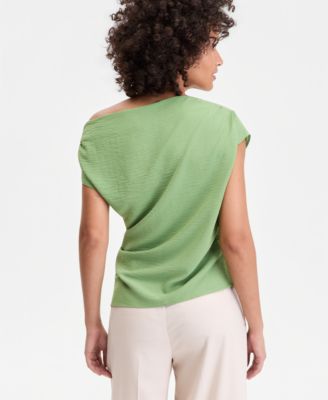 Women's Short Sleeve Asymmetric Blouse