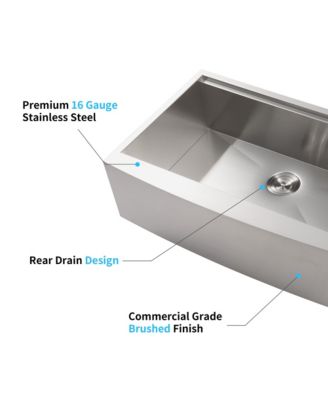 33x22x10inch Farmhouse Apron Single Bowl Kitchen Sink Stainless Steel Workstation