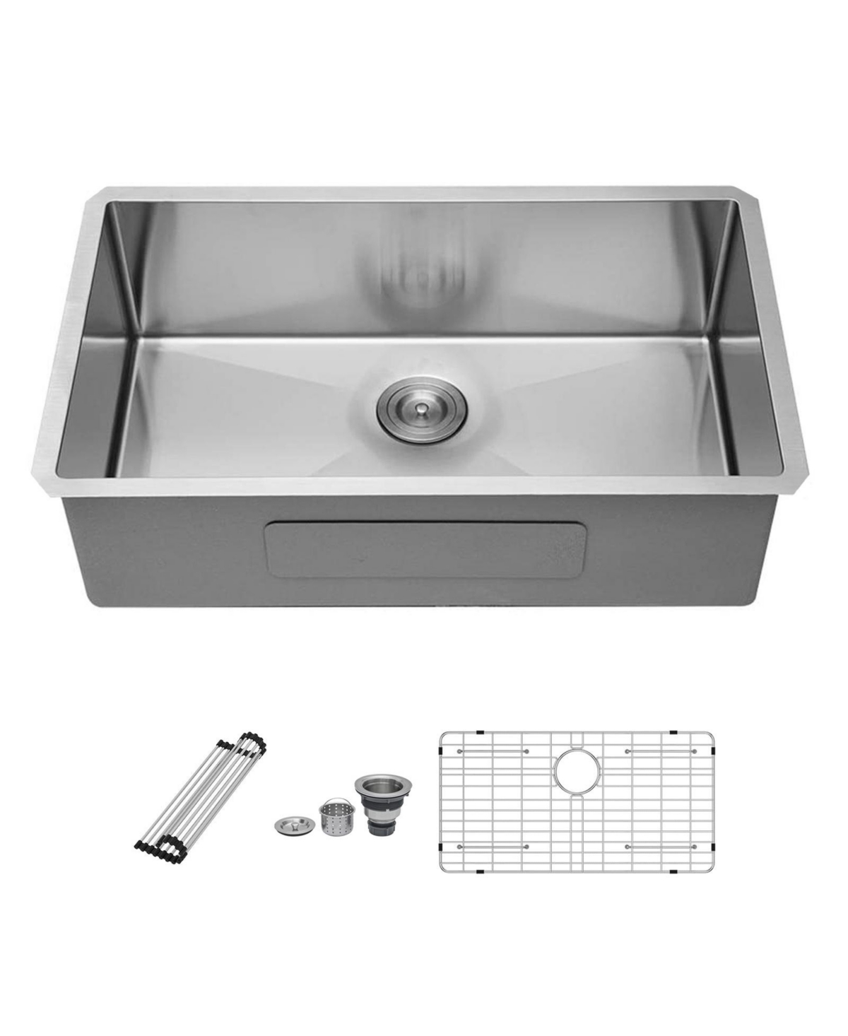flynama 30x18x10inch Undermount Kitchen Sink Single Bowl Stainless Steel 16 Gauge Deep Basin