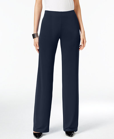 Alfani Petite Wide-Leg Knit Pants, Only at Macy's - Pants & Capris - Women - Macy's