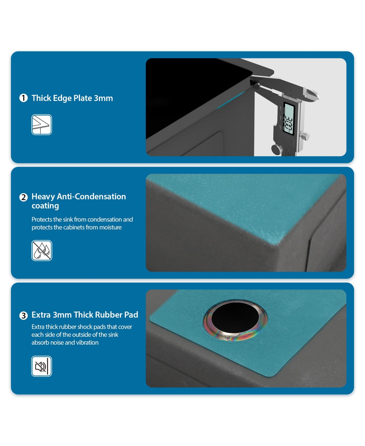 flynama 33x19x9inch Gunmetal Black Undermount Single Bowl Kitchen Sink 16 Gauge T304 Stainless Steel with Drain Assembly