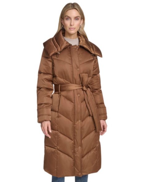 Женские куртки Andrew Marc Women's Palmer Belted Puffer Coat
