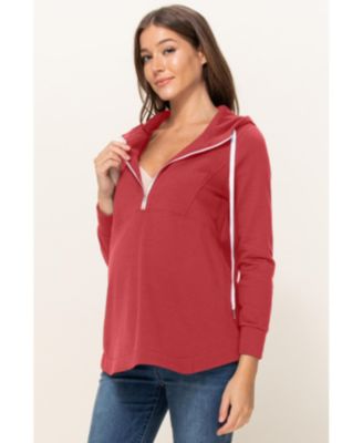 Maternity Half Zip Hoodie