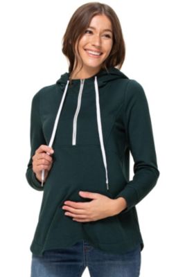 Maternity Half Zip Hoodie
