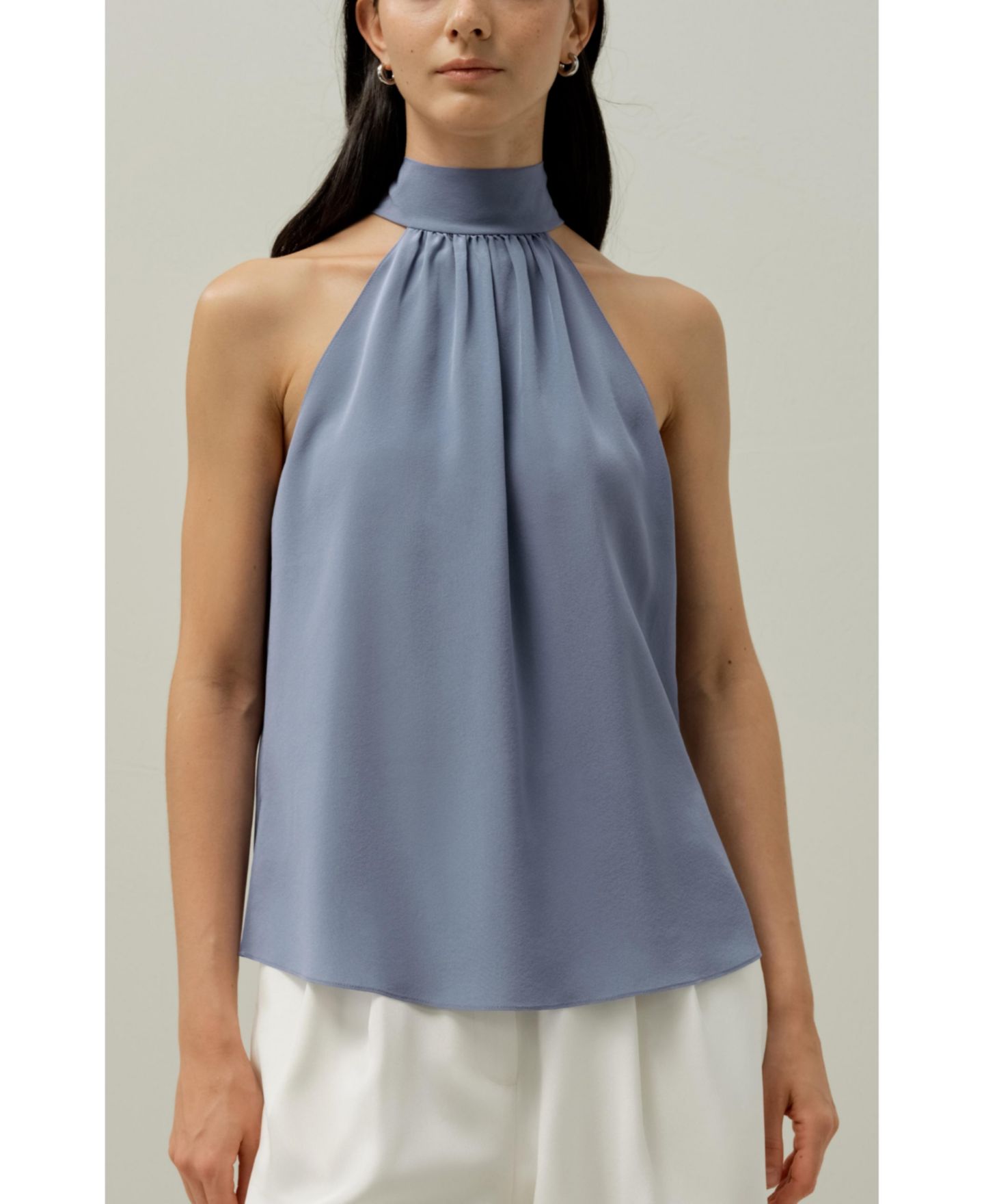 Женский топ LILYSILK Halter Neck, цвет: Синий — фото 5