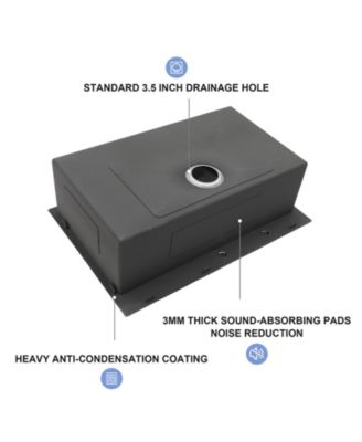 33x22x10inch Drop in Kitchen Sink with Pull Out Faucet 16 Gauge Stainless Steel Single Bowl