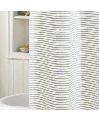 72-inch and White Stripes Cotton Shower Curtain