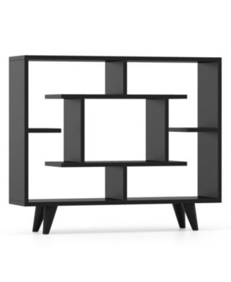 Geometric Bookcase with Anti-Tipping Kit and Storage Shelving