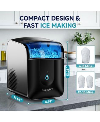 35-lb Ice Per day Nugget/Pebble Ice Maker with Auto-Cleaning and Ice Storage in Black