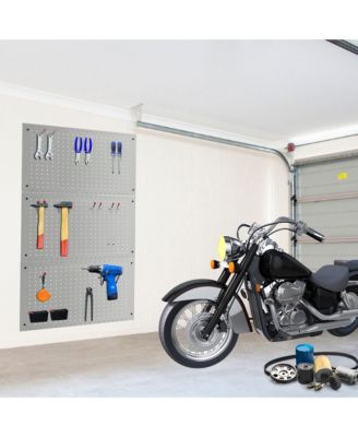 Pegboard 3PC  Wall Organizer Panels 24"x16", Gray