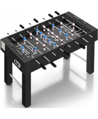 48” Competition Foosball Table – Height Adjustable Arcade Soccer Game with Cup Holders & 2 Balls for Home, Game Room